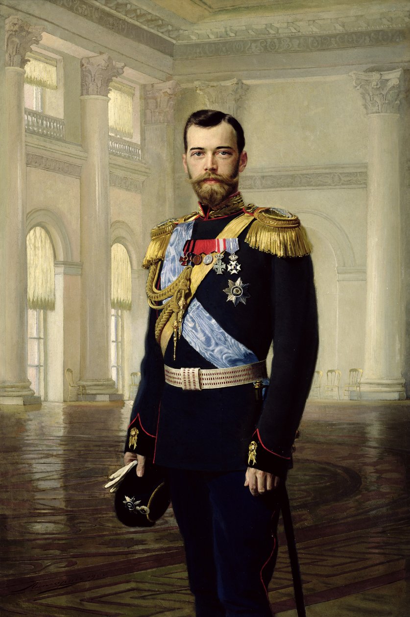 Retrato del emperador Nicolás II de Baron Ernest Friedrich von Liphart
