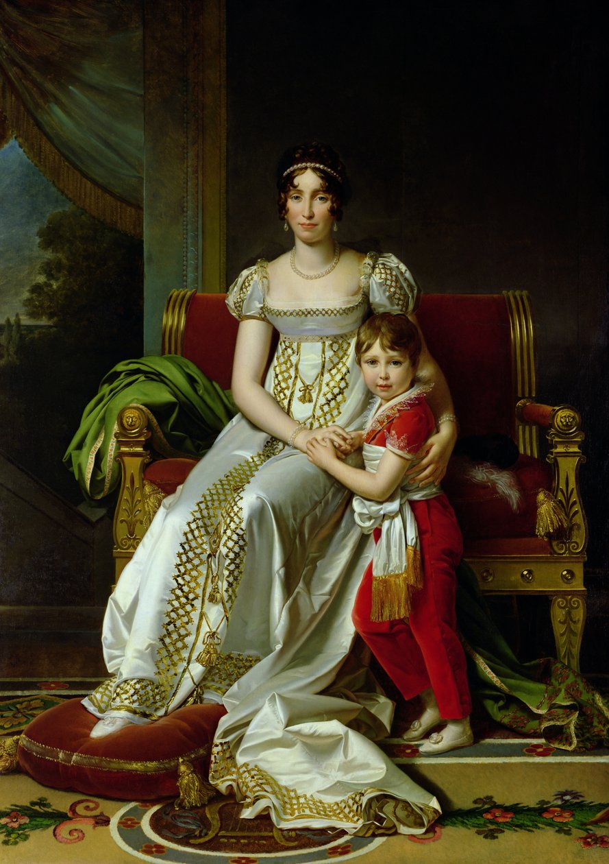 Hortense de Beauharnais, Reina de Holanda, y su hijo, Napoleón Carlos Bonaparte, 1806 de Baron François Pascal Simon Gérard