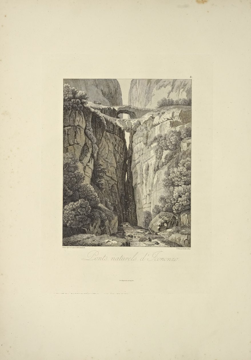 Puentes naturales de Icononzo, ilustración de "Vues des Cordillères et Monumens des Peuples Indigènes de l