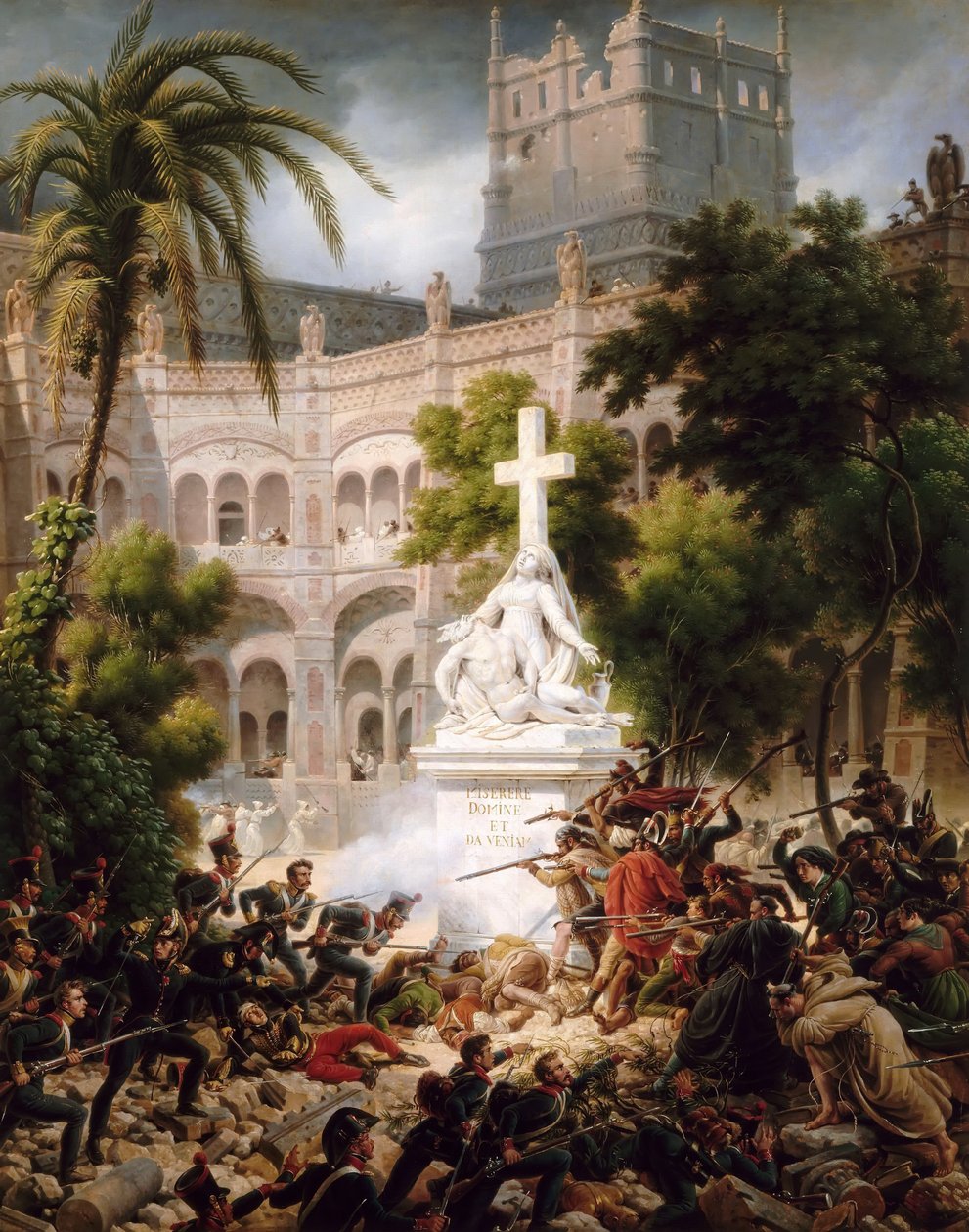 Asalto al Monasterio de Santa Engracia, 8 de febrero de 1809 de Baron Lejeune Louis François