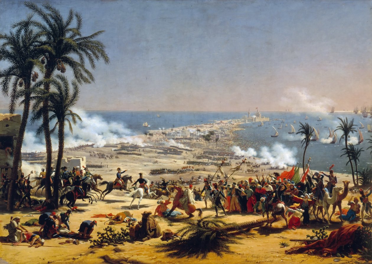 Batalla de Abukir, 25 de julio de 1799 de Baron Lejeune Louis François