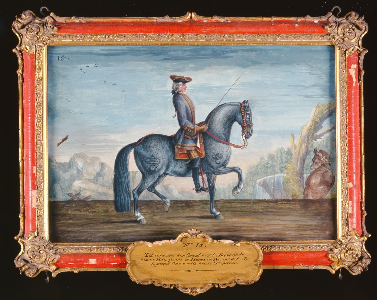 No. 15 Mille Fleurs, un caballo de la Escuela Española de Equitación, realizando un trote de Baron Reis Eisenberg