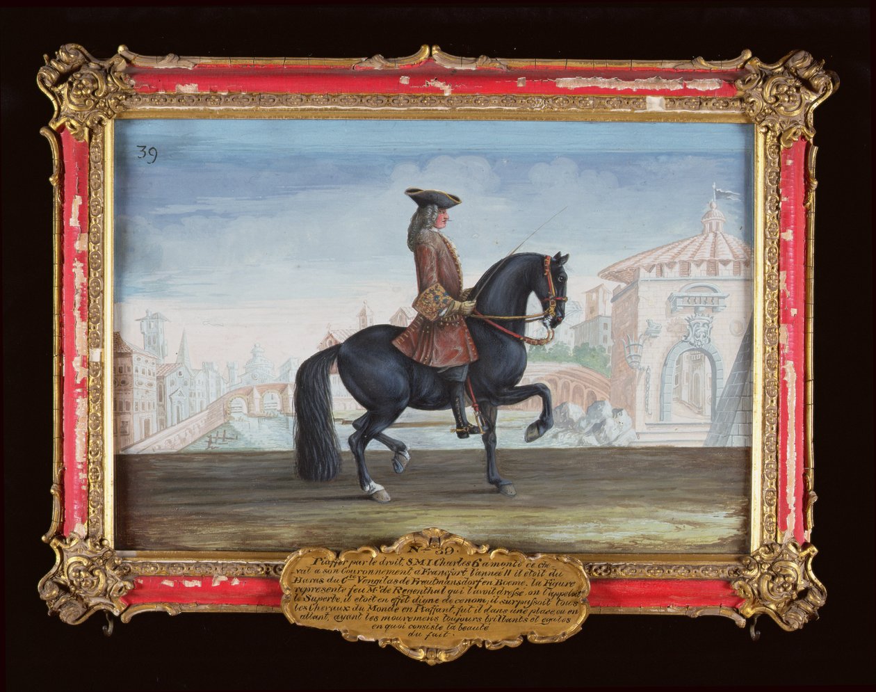No. 39 Le Superbe, un caballo de la Escuela Española de Equitación realizando un movimiento de doma llamado Piaffe de Baron Reis Eisenberg