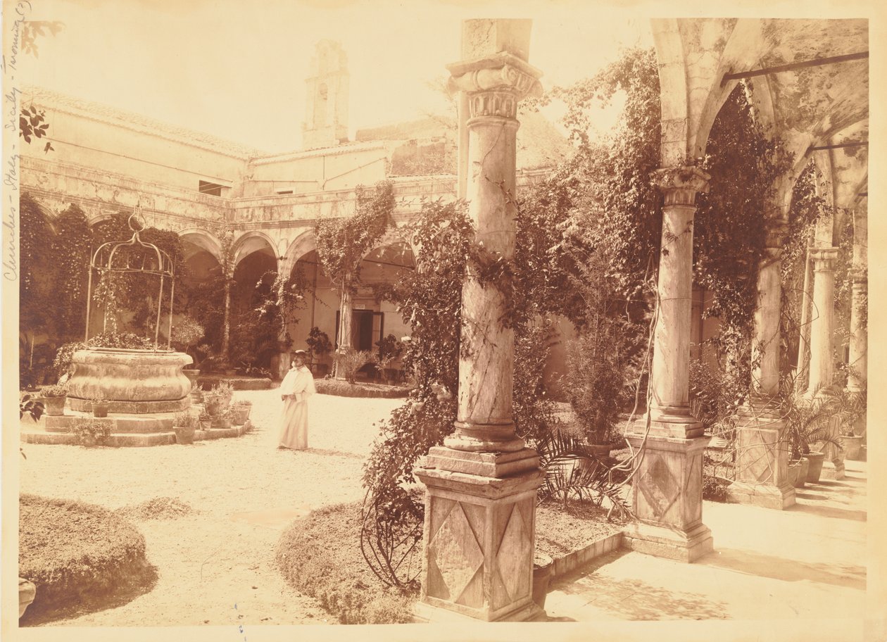 Patio de iglesia, Sicilia de Baron Wilhelm von Gloeden