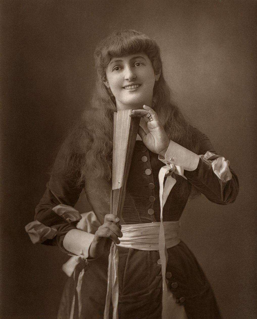 Actriz británica Alice Atherton en Oliver Grumble, 1886 de Barraud