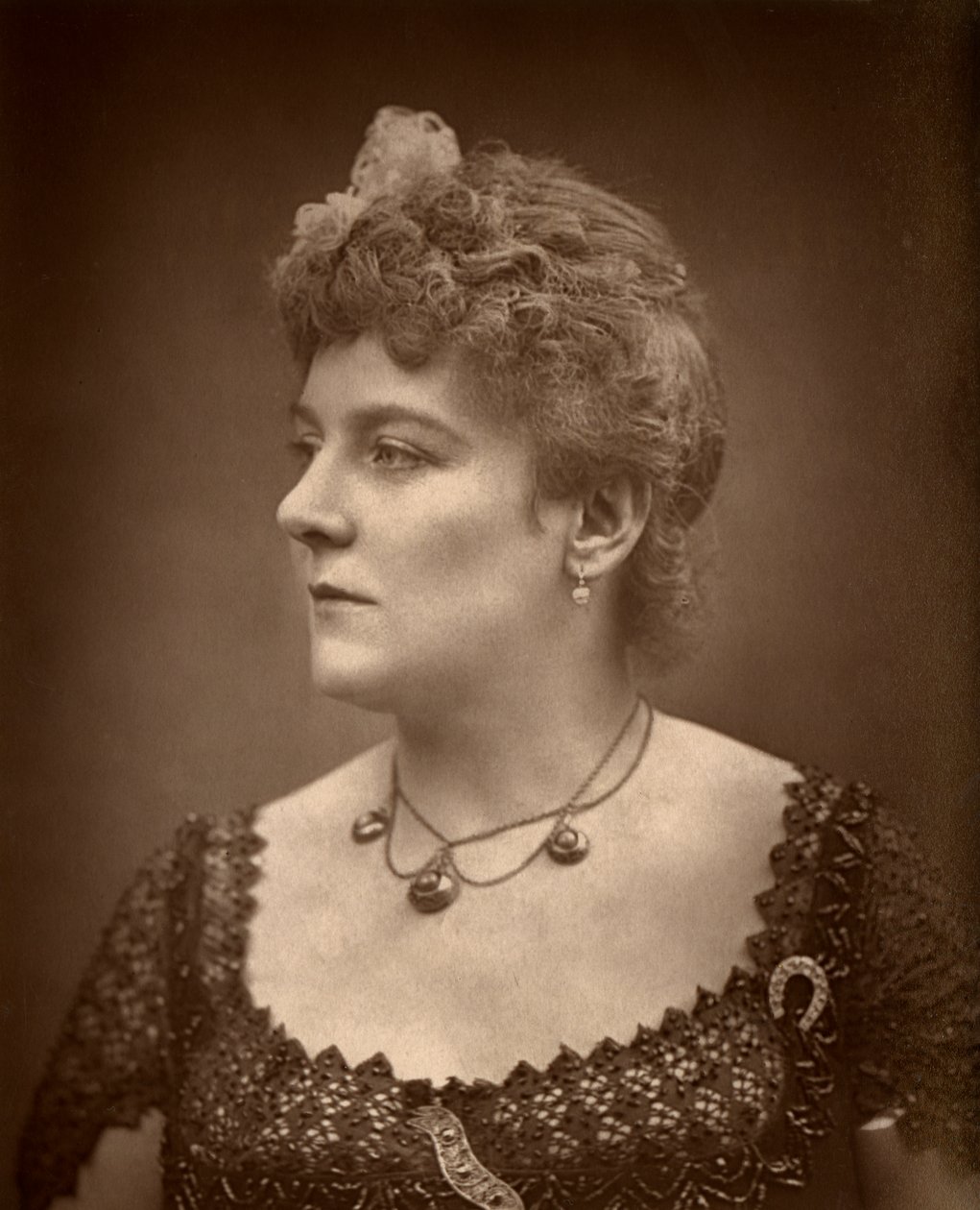 Actriz británica Henrietta Lindley en Jim el falsificador, 1886 de Barraud