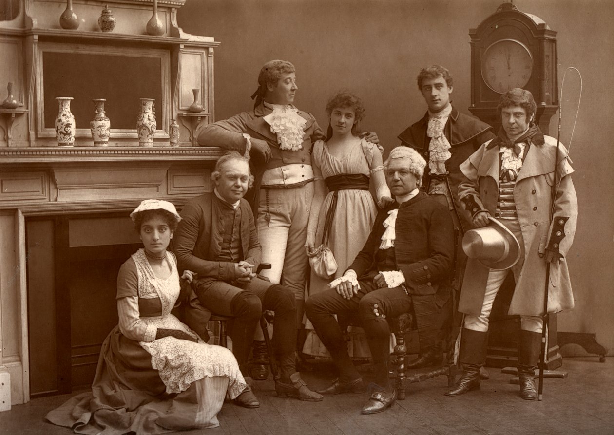 La compañía de vodevil en El camino a la ruina, en el Teatro Vaudeville, Londres, 1886 de Barraud