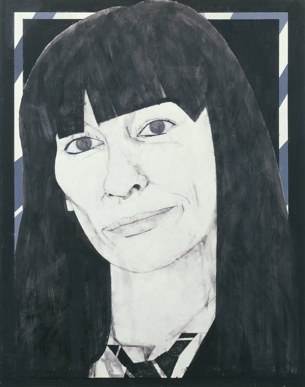 Retrato de Beryl Bainbridge, ilustración para Cosmopolitan, años 1970 de Barry Fantoni