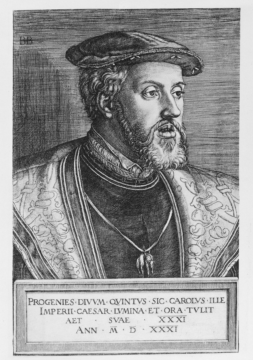 Emperador Carlos V, 1531 de Barthel Beham