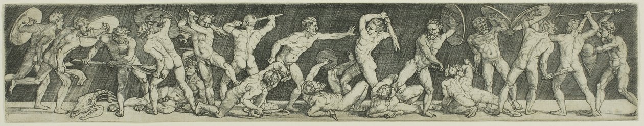 Batalla de dieciocho hombres desnudos de Barthel Beham