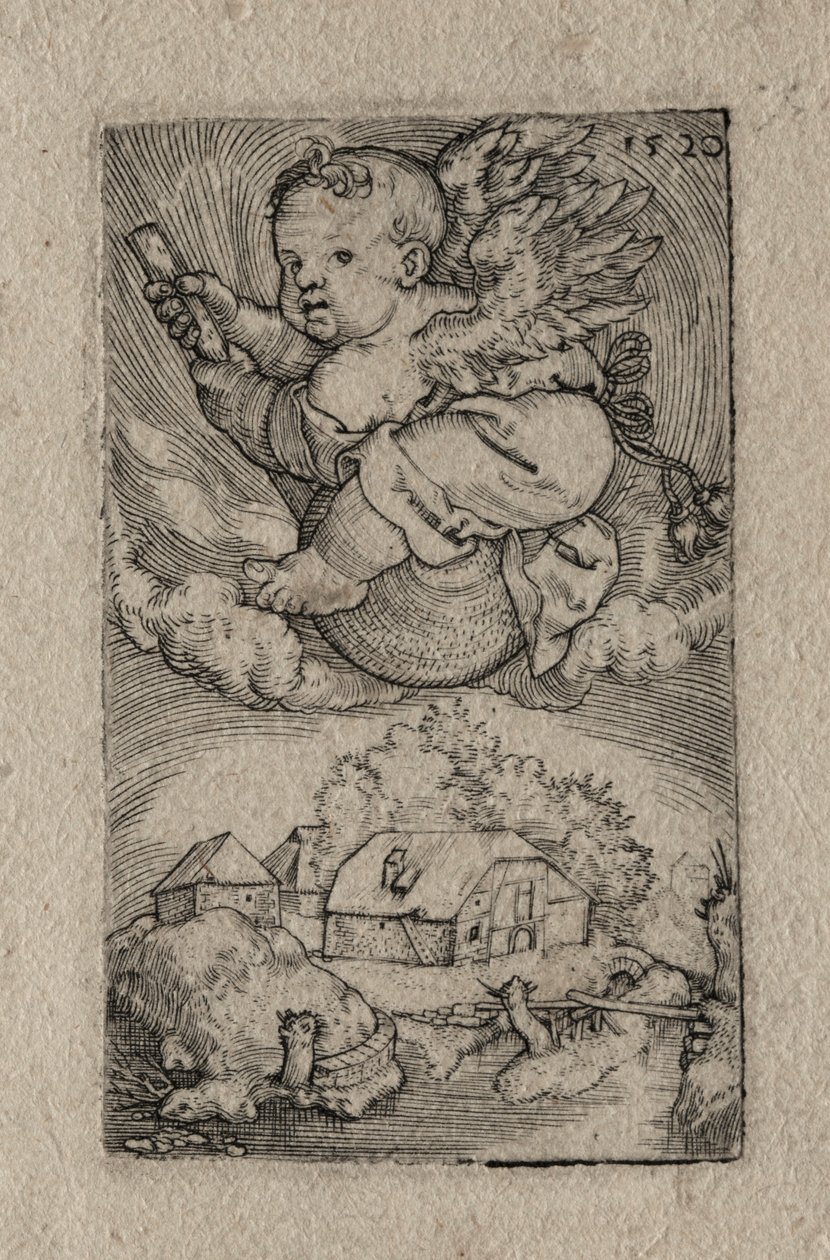 Genio montado en una bola, 1520 de Barthel Beham