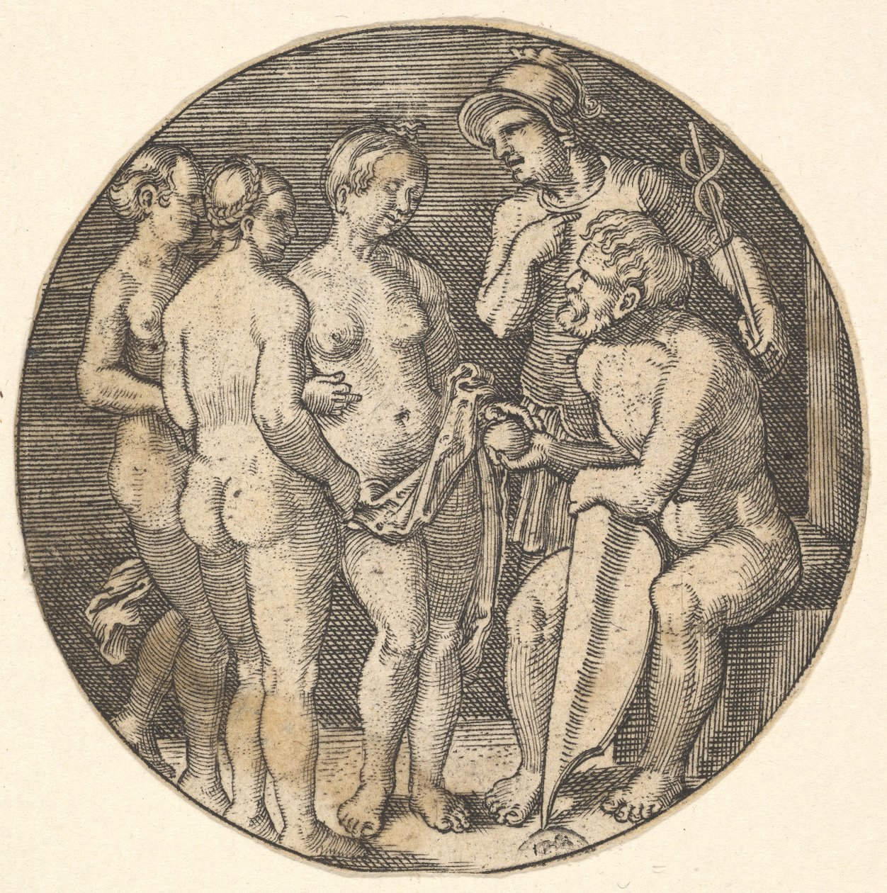 Juicio de Paris copia, siglo XVI de Barthel Beham