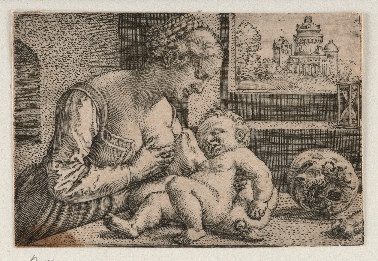La Virgen con una calavera de Barthel Beham