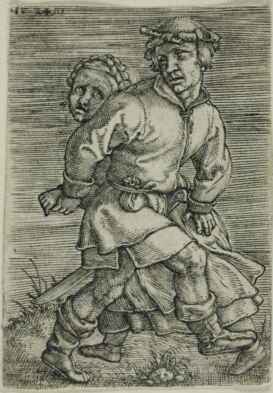 Pareja de campesinos bailando de Barthel Beham