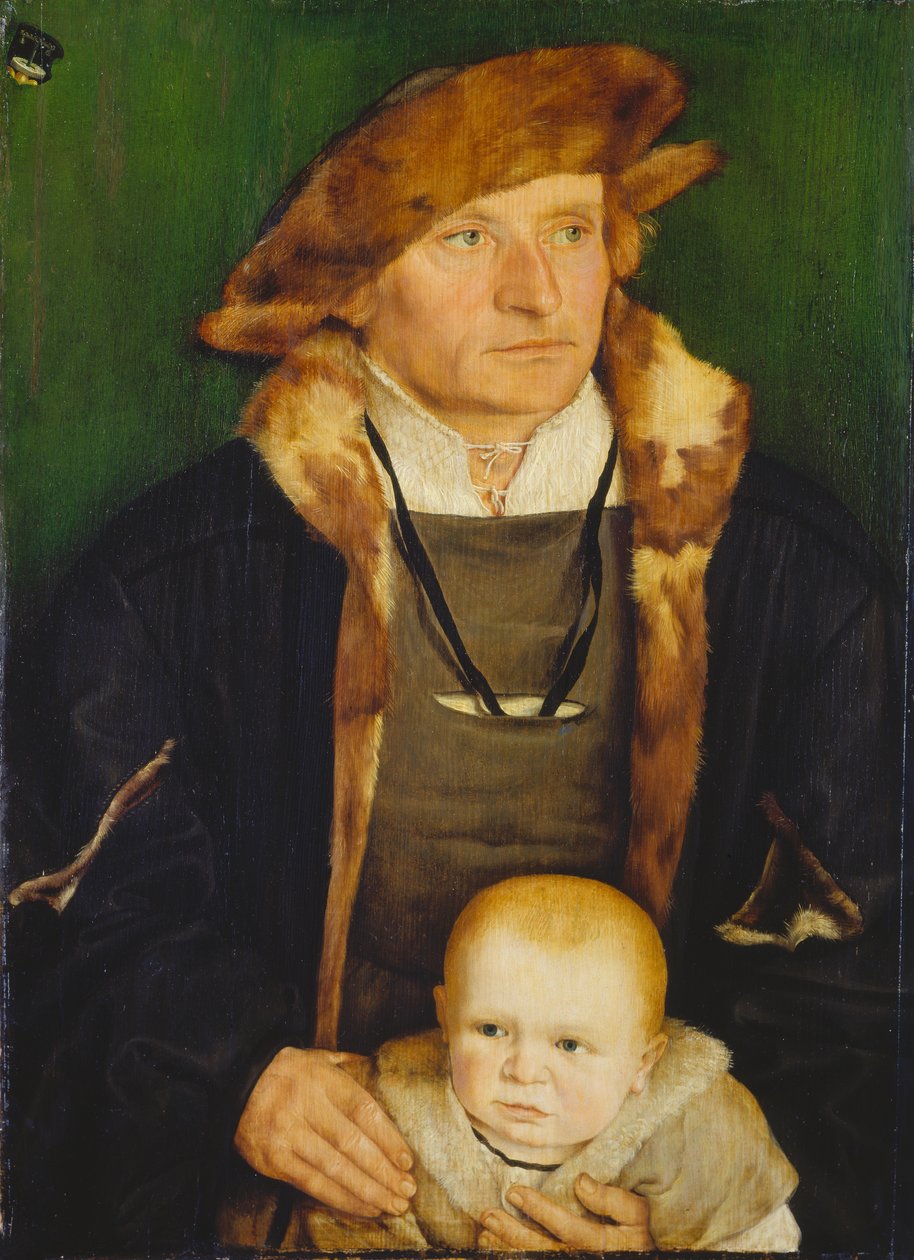 Retrato de Hans Urmiller y su hijo de Barthel Beham