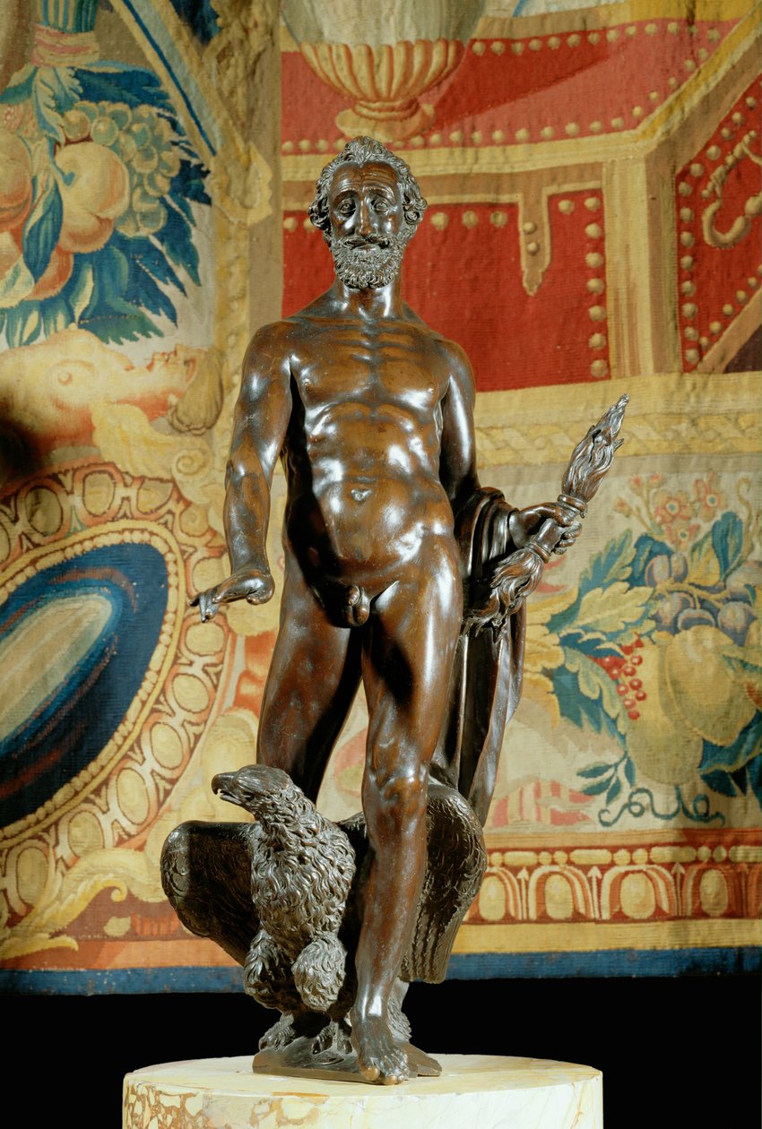 Rey francés Enrique IV como Júpiter, Bronce 1600-1610 ... de Barthelemy Prieur