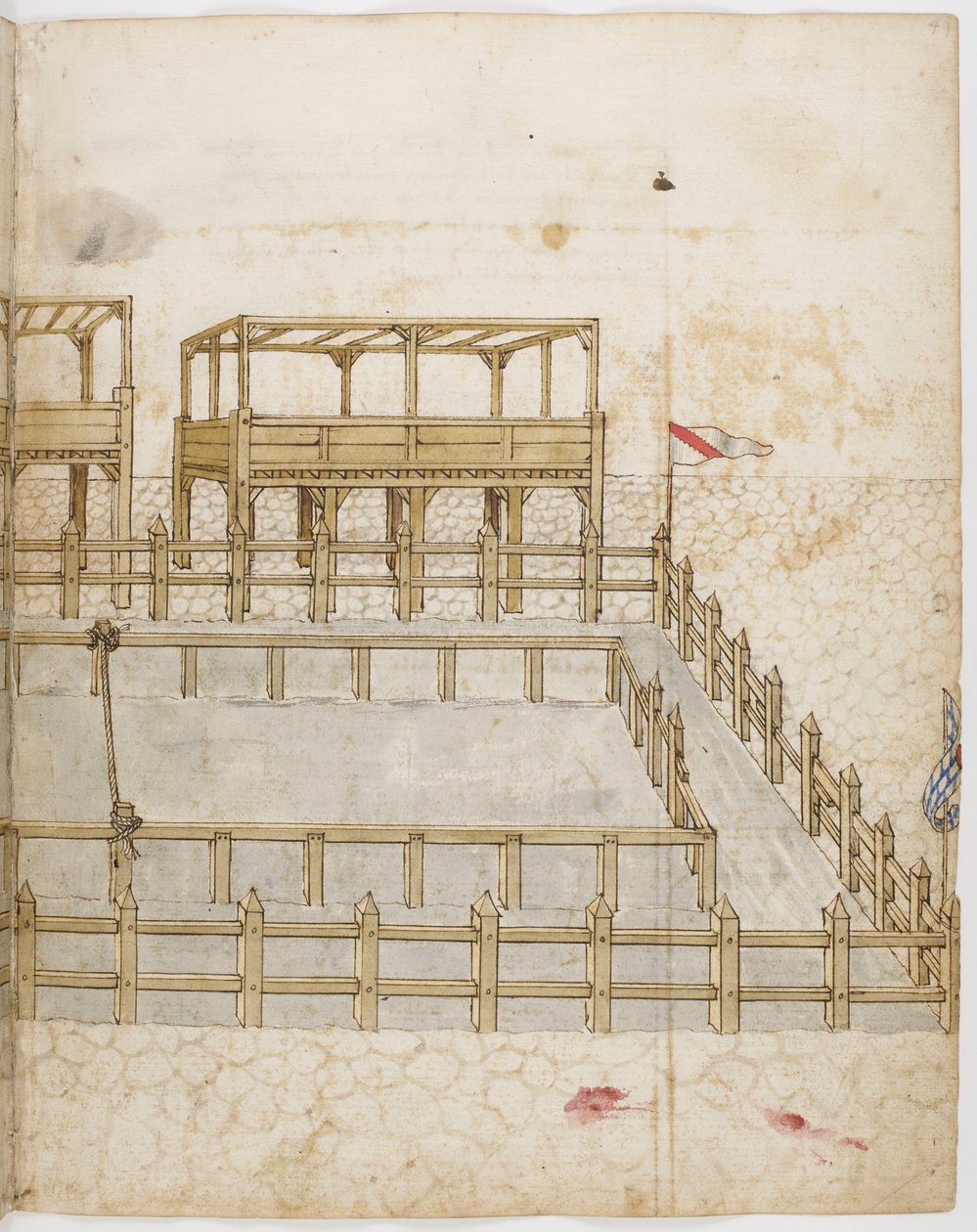 Lice para torneo. Iluminación del Libro de los torneos del Rey René de Anjou de Barthélemy dEyck René dAnjou