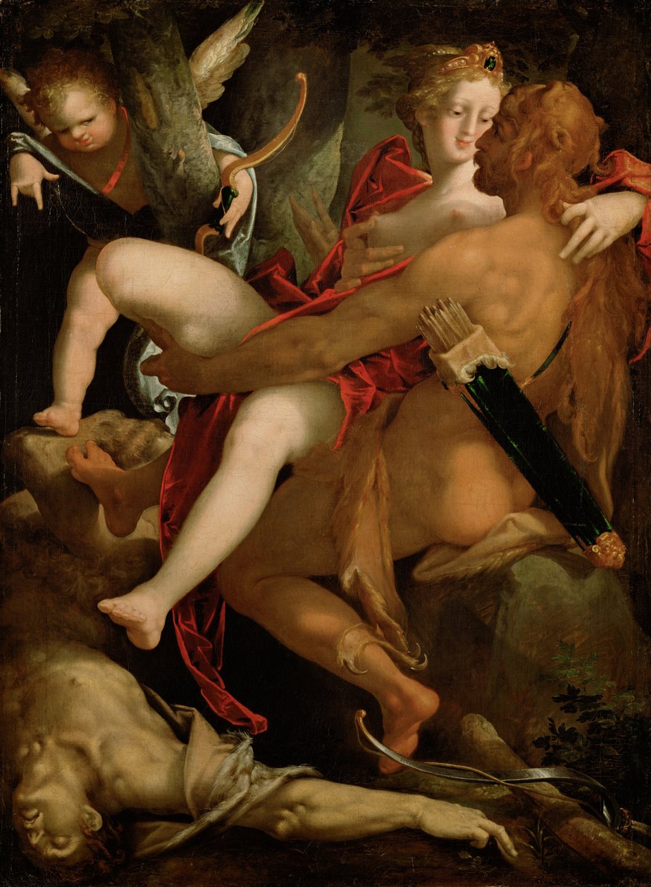 Hércules, Deyanira y el centauro Neso de Bartholomaeus Spranger