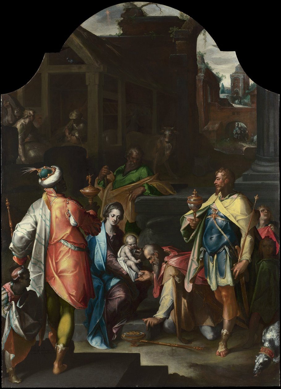 La adoración de los reyes de Bartholomaeus Spranger