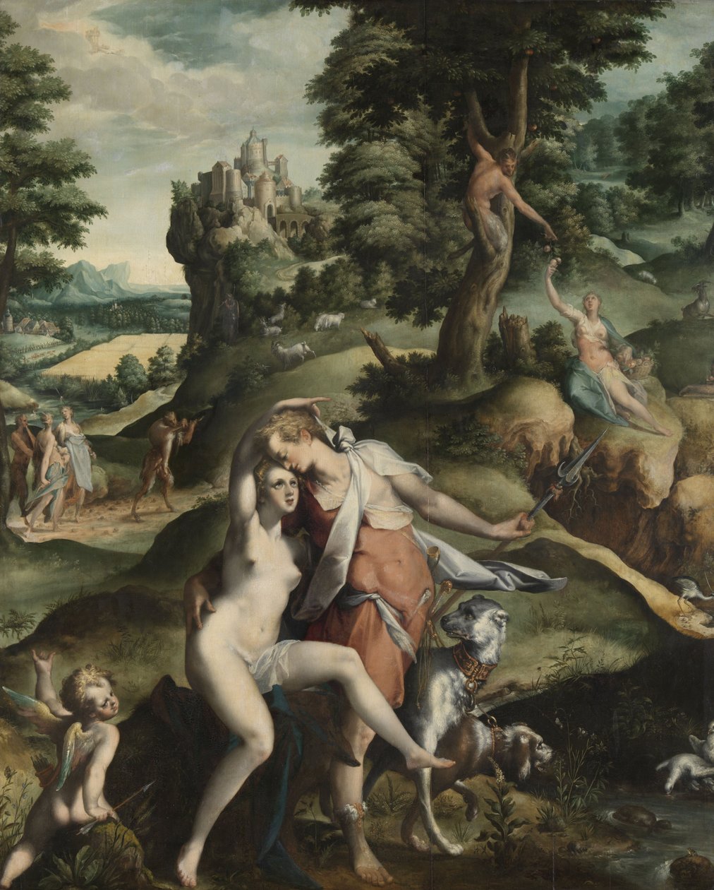 Venus y Adonis, c.1585-90 de Bartholomaeus Spranger