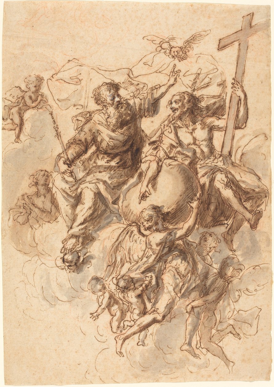La Trinidad Rodeada de Ángeles de Bartholomäus Ignaz Weiss