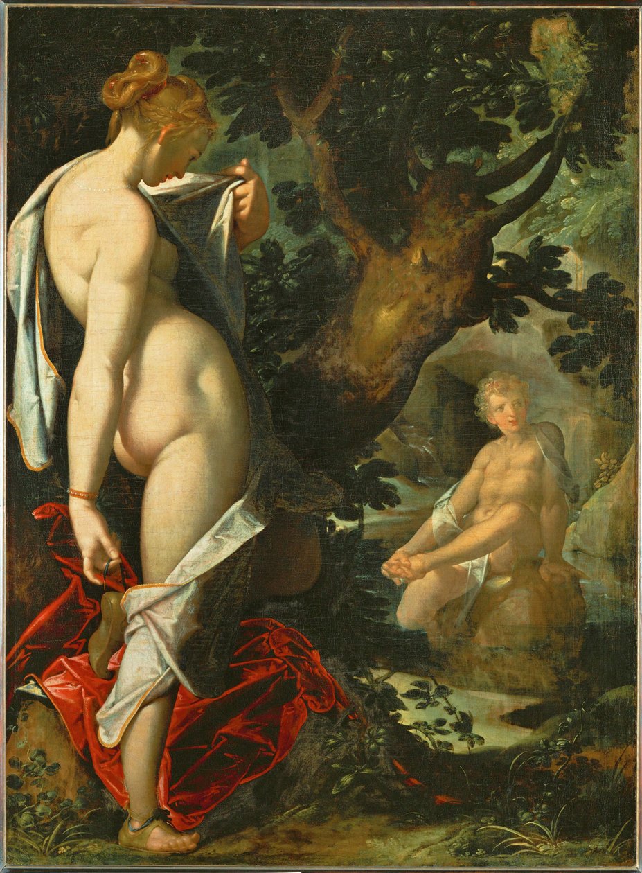 Hermaphroditus y la ninfa Salamacis de Bartholomaeus Spranger