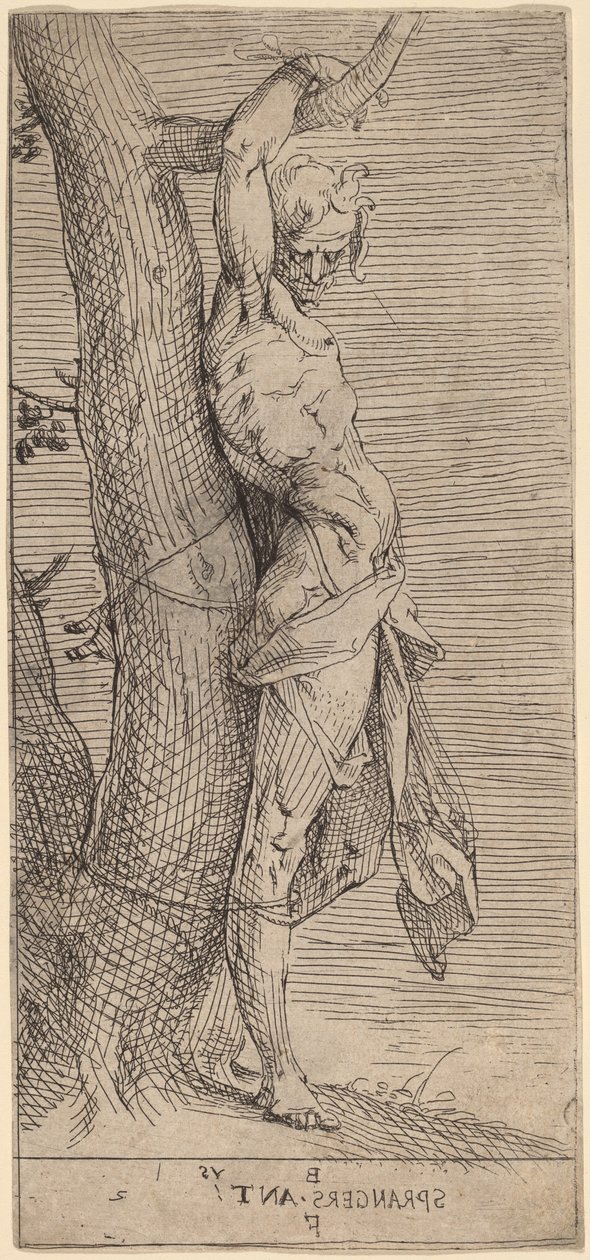 San Sebastián, Atado a un Árbol de Bartholomaeus Spranger