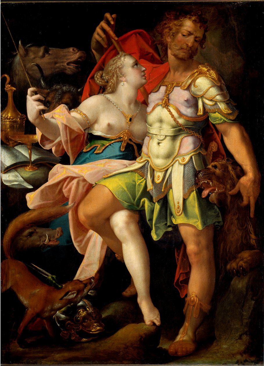 Ulises y Circe la maga de Bartholomaeus Spranger