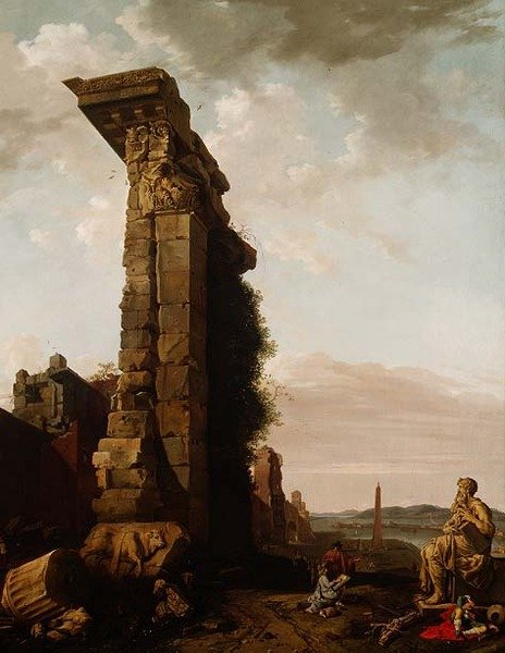 Vista caprichosa de un puerto mediterráneo, siglo XVII de Bartholomeus Breenbergh