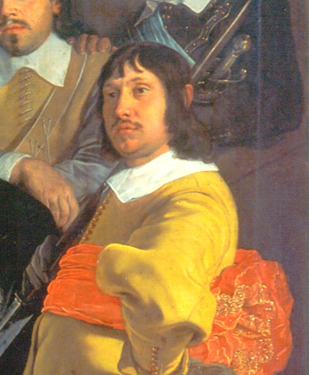 La celebración de la paz de Münster, 18 de junio de 1648, en la sede de la guardia cívica de ballesteros, guardia de San Jorge, Ámsterdam (detalle) de Bartholomeus van der Helst
