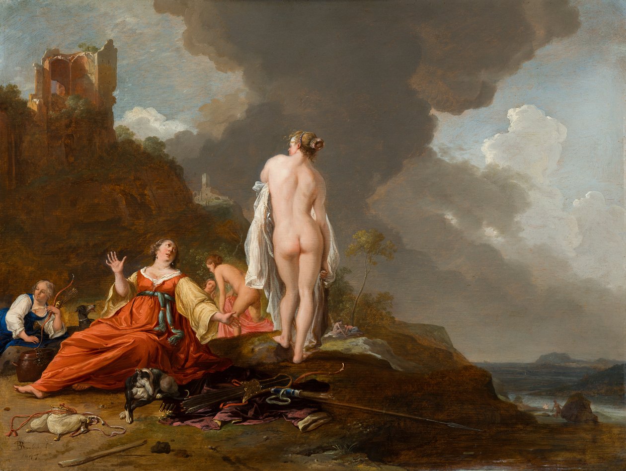 Paisaje con una ninfa de la caza (¿y Diana) de Bartholomeus Breenbergh
