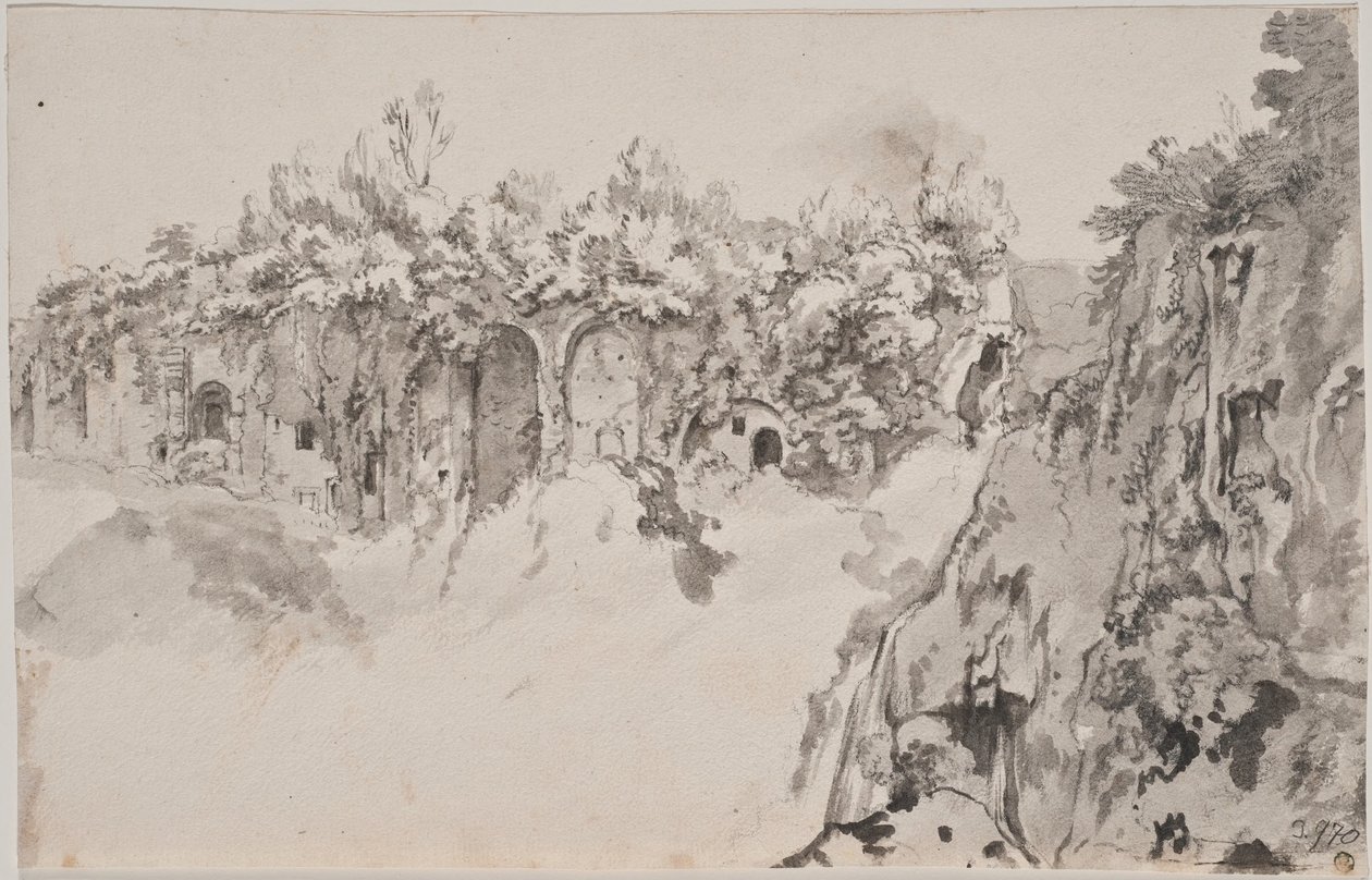 Barranco con cuevas tapiadas de Bartholomeus Breenbergh