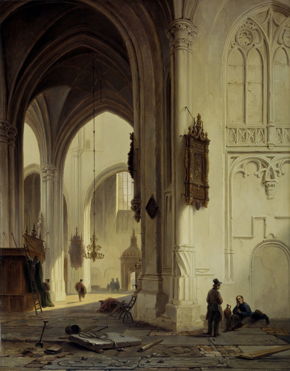 Interior de la iglesia de Bartholomeus Johannes van Hove