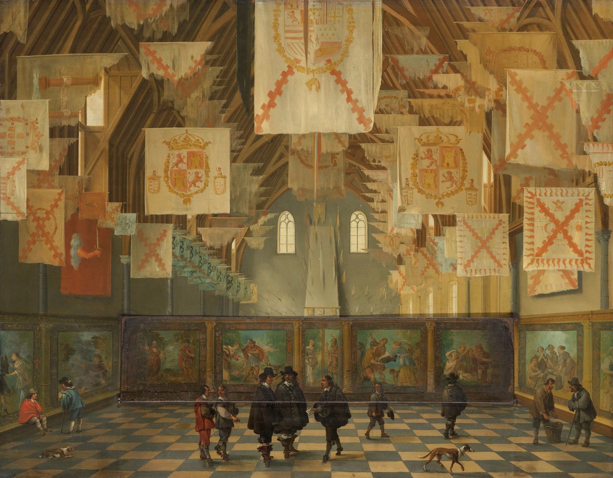 La Gran Asamblea de 1651
El Gran Salón del Binnenhof, La Haya, durante la Gran Asamblea de los Estados Generales de 1651 de Bartholomeus van Bassen