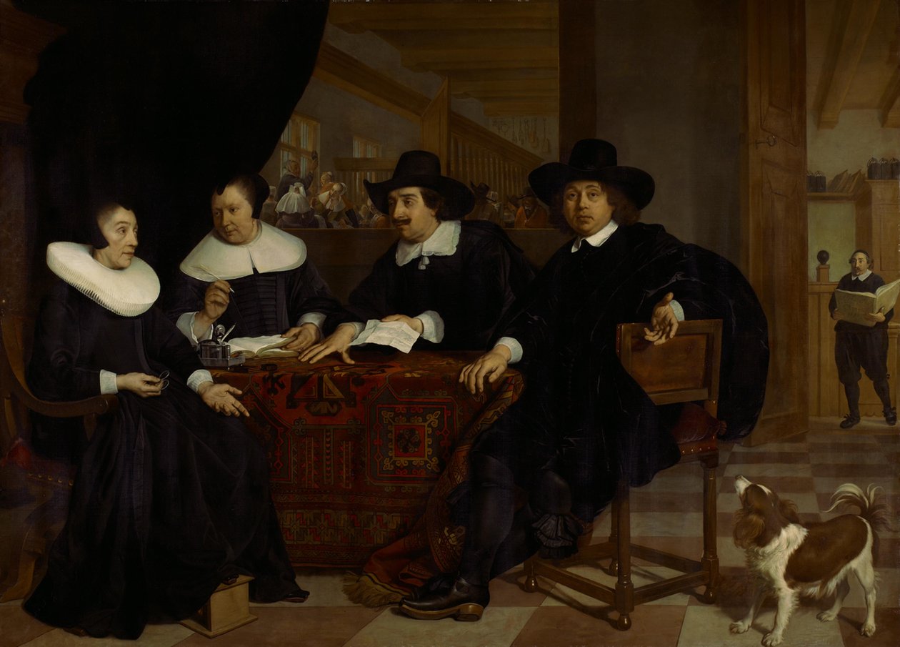 Dos regentes y dos regentesas de la Casa de Spinhuis de Bartholomeus van der Helst