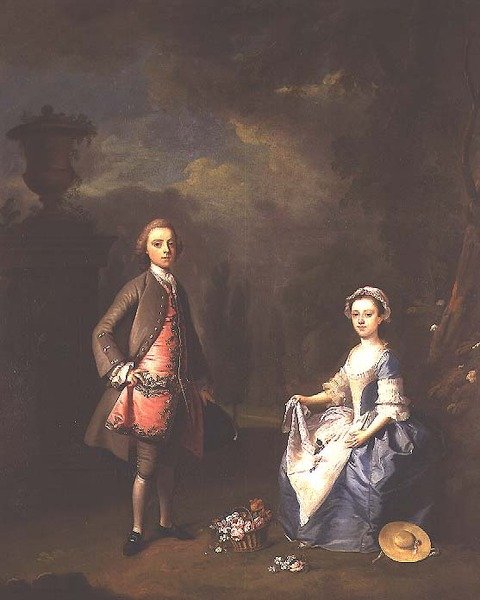 Edward Harley, 4º Conde de Oxford, y su hermana Sarah, c.1737 de Bartholomew Dandrige