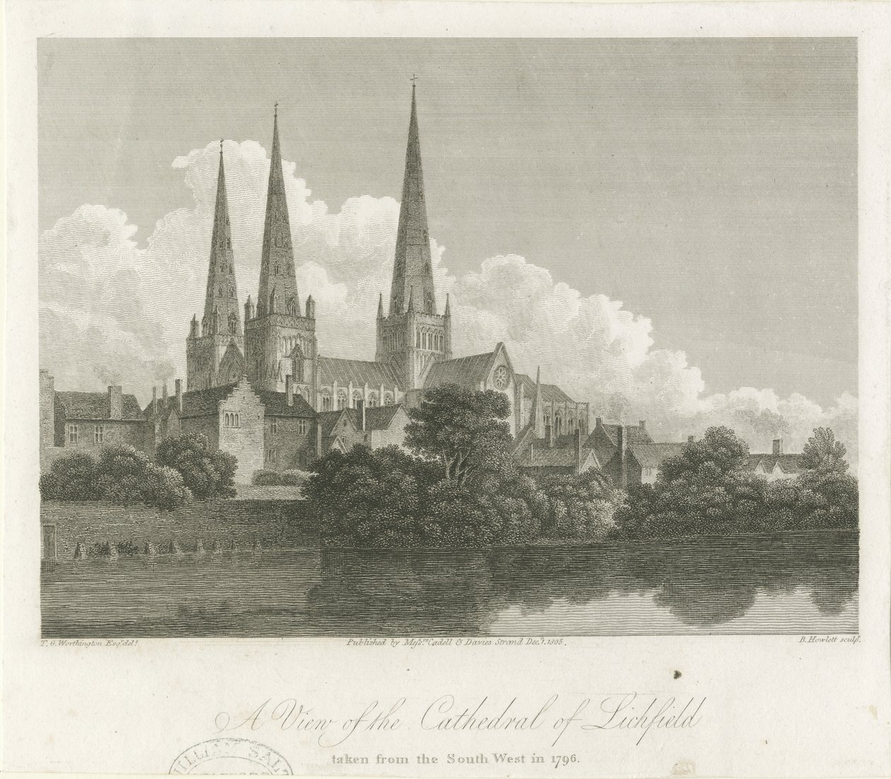 Catedral de Lichfield - Vista Suroeste de Bartholomew Howlett