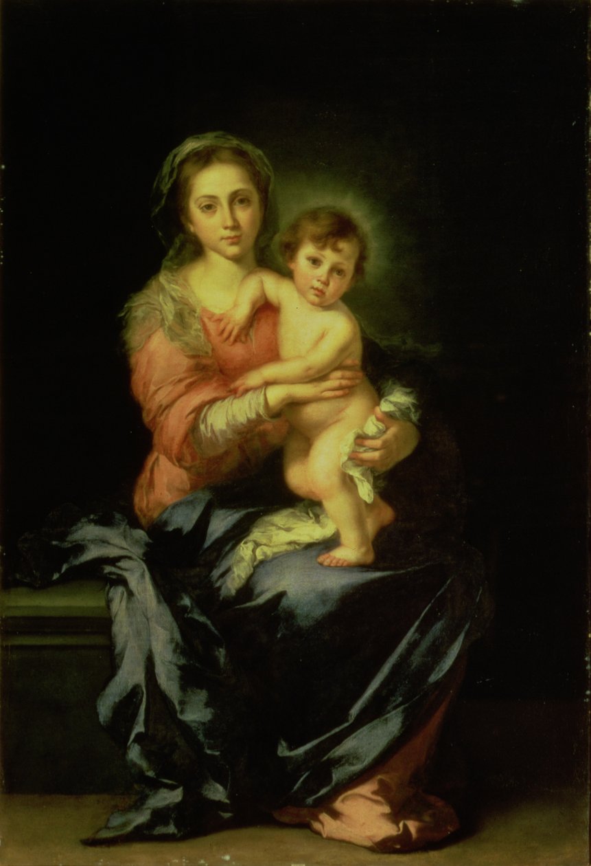 Madonna y el Niño, después de 1638 de Bartolomé Esteban Murillo