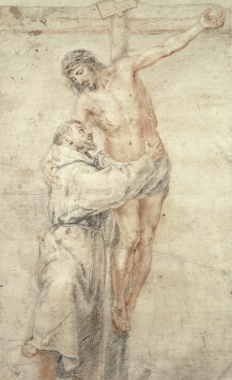San Francisco rechazando el mundo y abrazando a Cristo de Bartolomé Esteban Murillo