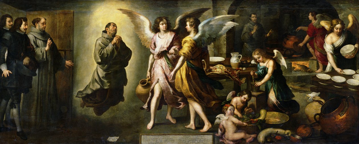 La cocina de los ángeles, 1646 de Bartolomé Esteban Murillo