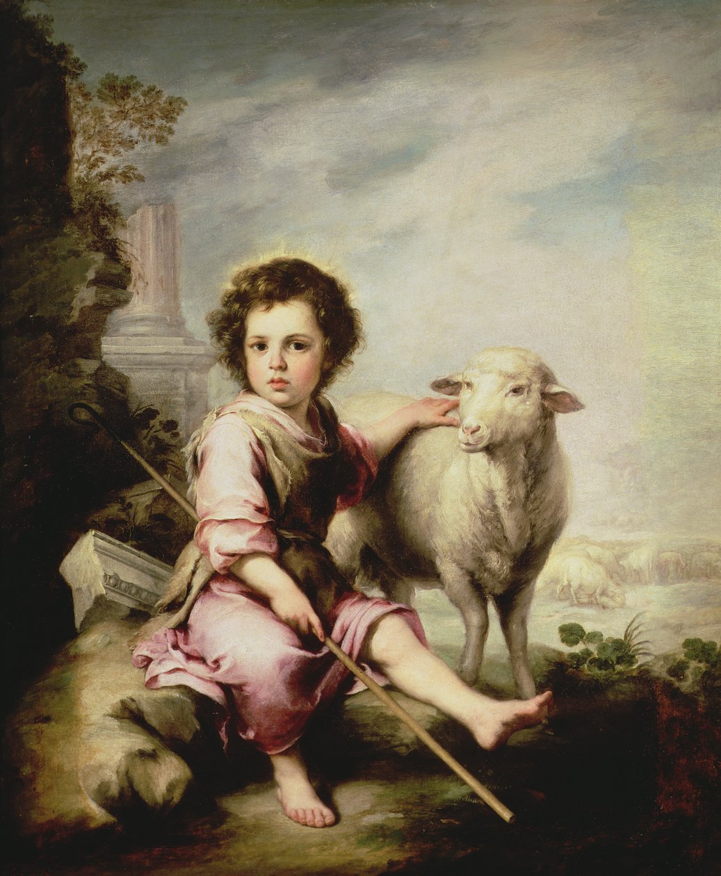 El Buen Pastor, c.1650 de Bartolomé Esteban Murillo