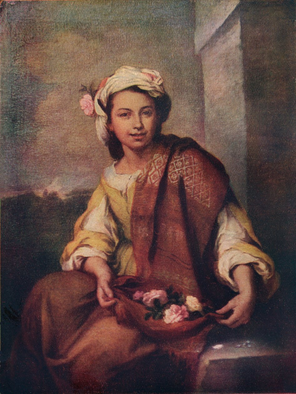La florista, 1665-70 de Bartolomé Esteban Murillo