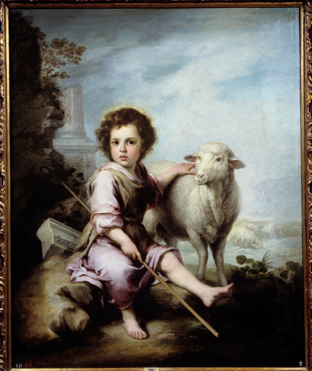 El Buen Pastor. Pintura de Bartolomé Murillo (1618-1682) de Bartolomé Esteban Murillo
