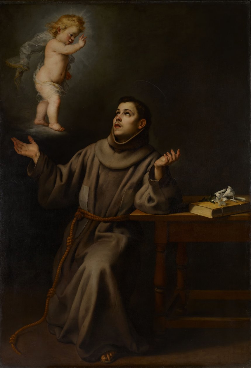 La visión de San Antonio de Padua, 1652 de Bartolomé Esteban Murillo