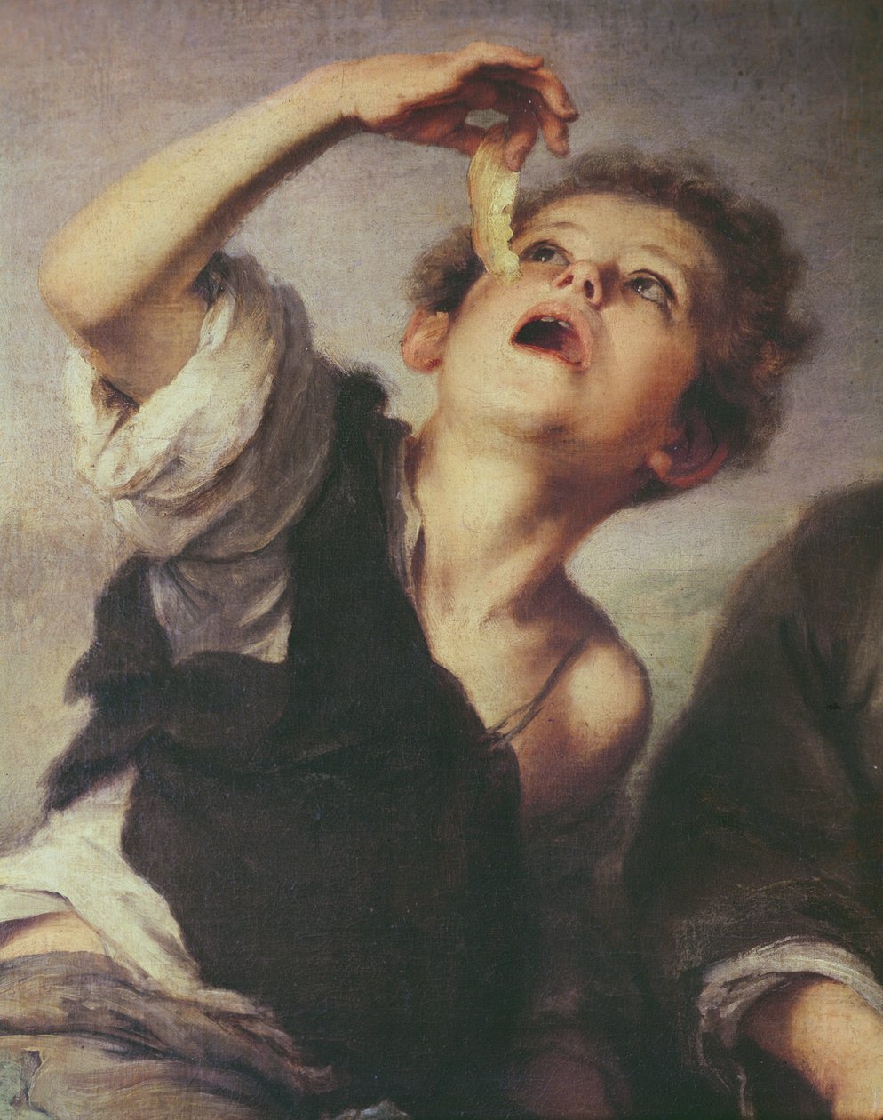 Detalle de Niños comiendo un pastel, 1670-75 de Bartolomé Esteban Murillo
