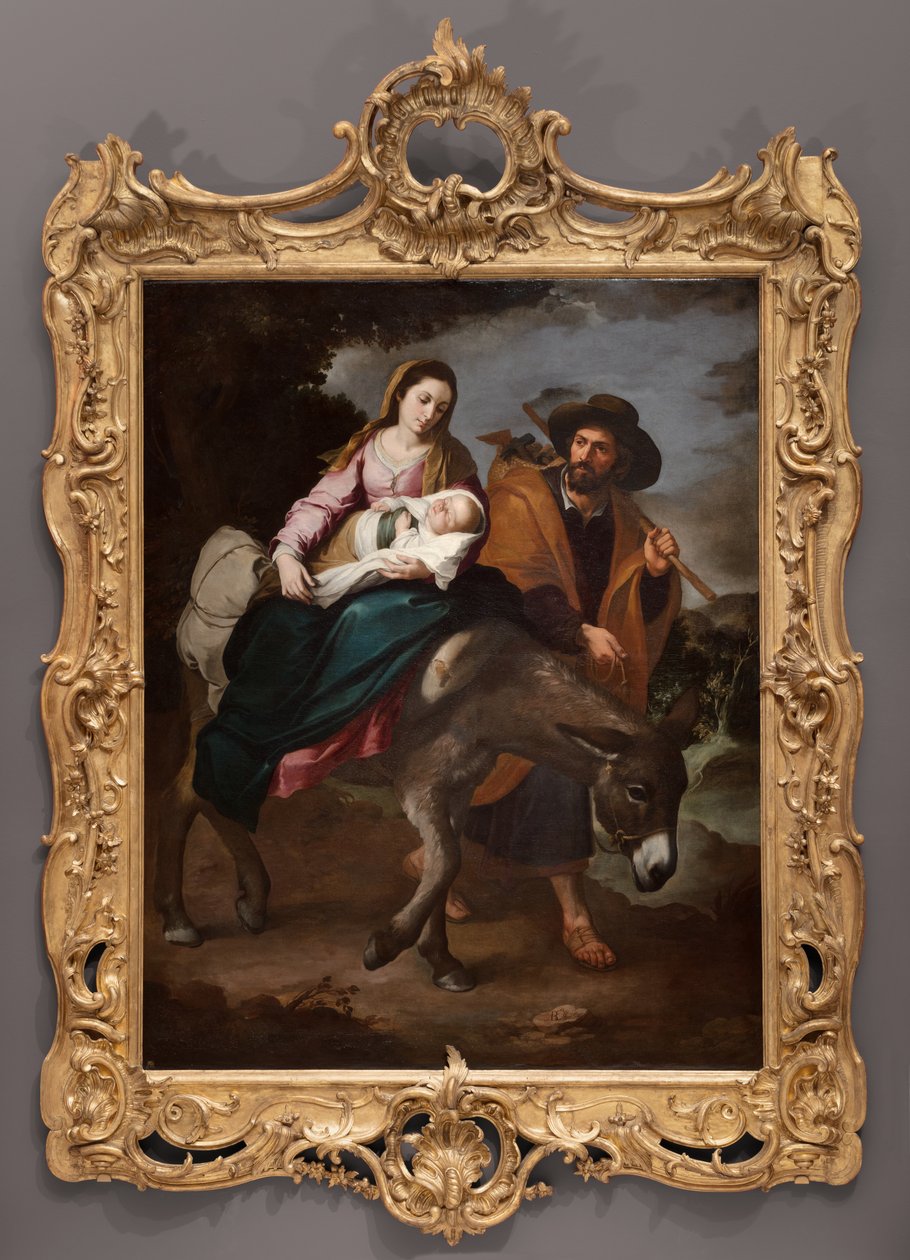 La huida a Egipto, c.1647-50 (óleo sobre lienzo) de Bartolomé Esteban Murillo