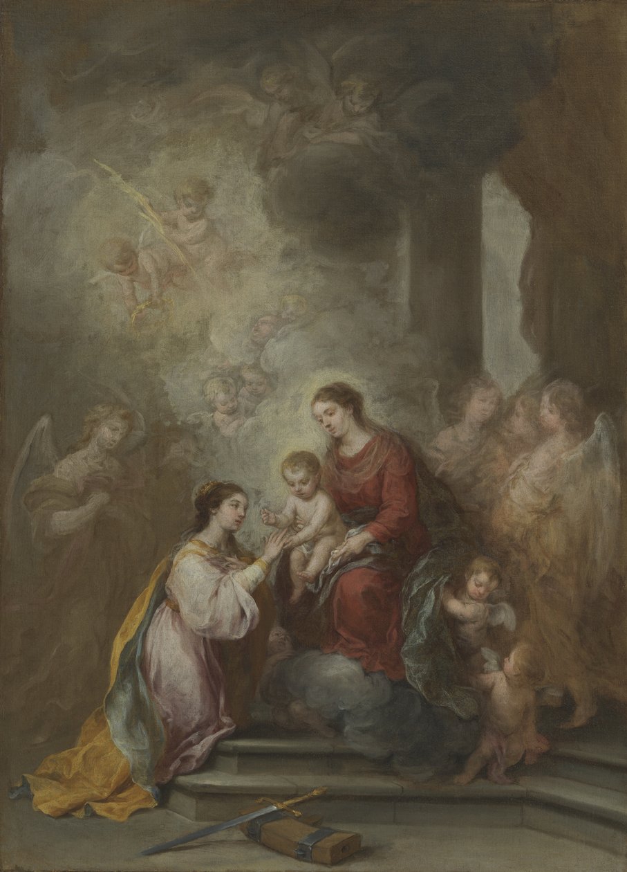 El matrimonio místico de santa Catalina de Bartolomé Esteban Murillo