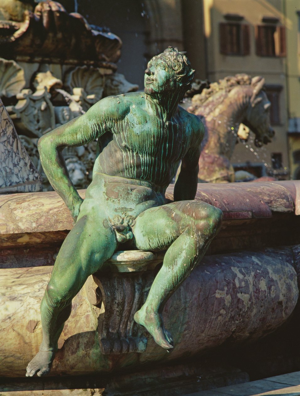 (detalle) de la Fuente de Neptuno, Piazza della Signoria, Florencia de Bartolomeo Ammannati