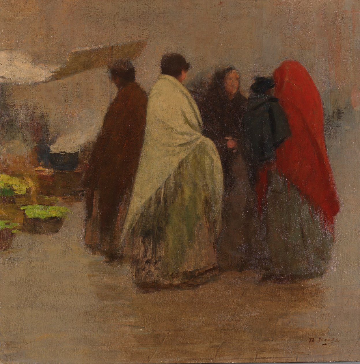 Mercado de Santa Margherita Mujeres en el mercado de Bartolomeo Bezzi