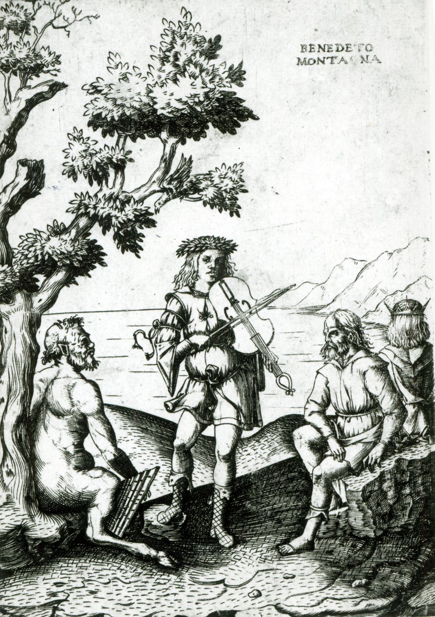 Apolo y Pan de Bartolomeo Montagna